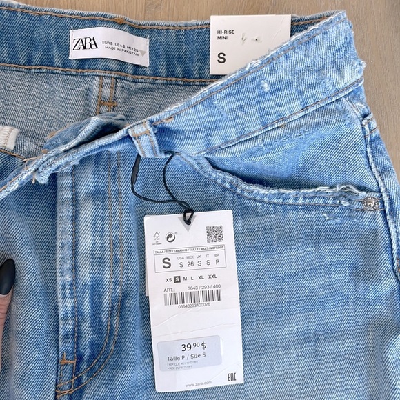 🆕 ZARA | Distressed Denim Jean Skirt - Picture 3 of 4